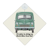 Morris Minor 6cwt Van 1965-70 Car Window Hanging Sign